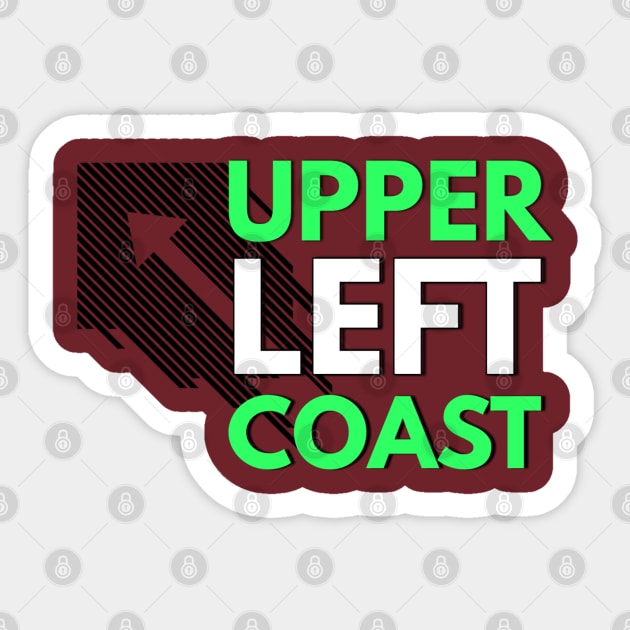 UPPER LEFT COAST Sticker by TankByDesign